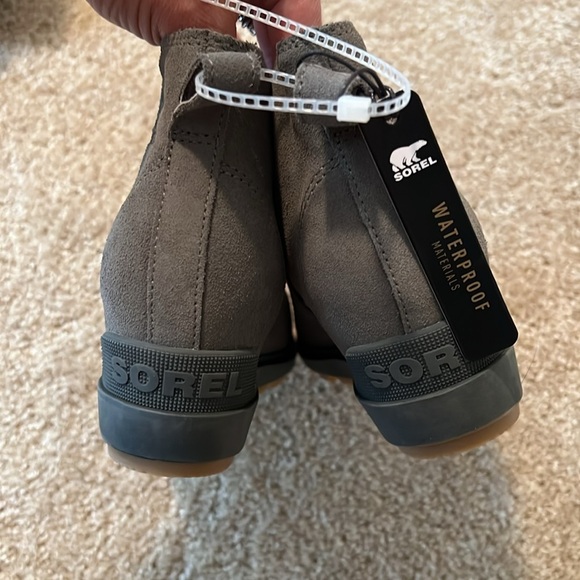 Sorel Evie II Chelsea bootie gray quarry grill pull on shoe boot size 7.5 10 8.5 - Picture 5 of 10